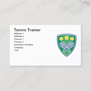 Tennis Trainer Affärskort Visitkort