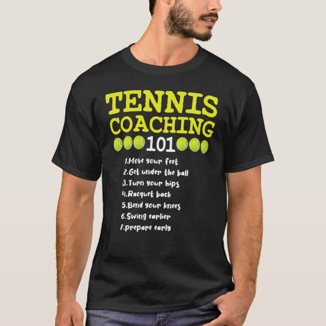 Tennis Tränar 101 Best Tennis Tränar Tips 6 T Shirt (Framsida)