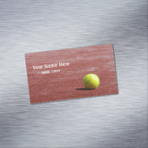 Tennis träniner magnetiska visitkort