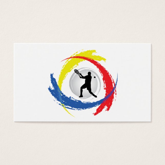 Tennis Tricolor Emblem (Male) Visitkort (Framsidan)