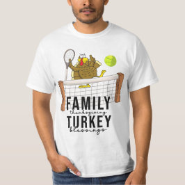 Tennis Turkey Thanksgiving lustig tecknad söt T Shirt