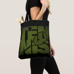 Tennis Typography Tygkasse