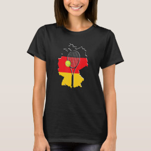 Tennis Tyskland Flagga Court Racket Boll Tennis Pl T Shirt