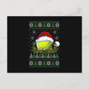 Tennis Ugly jul Santa Hat Family Pajamas Xma Meddelande Vykort