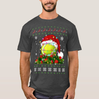 Tennis Ugly Sweater jul Pajama Ljus Sport T Shirt