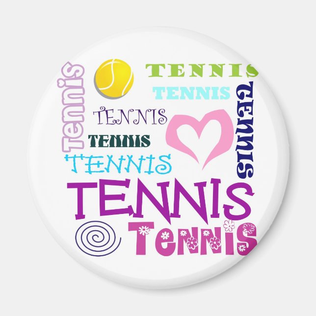 Tennis Upprepar Magnet (Framsidan)