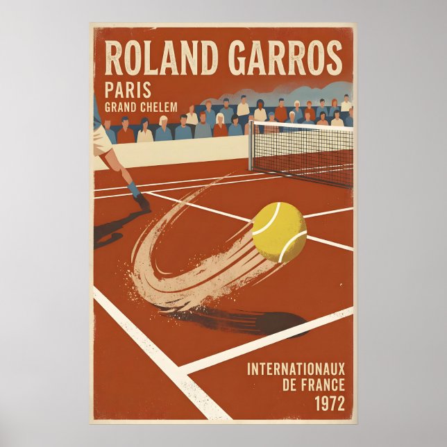 Tennis Väggkonst Roland Garros972 - Orange Beige (Framsidan)