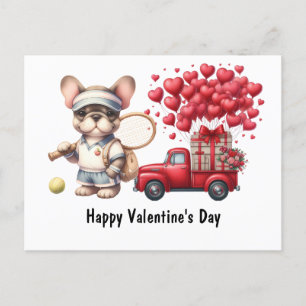 Tennis Valentindagen med Hearts Kärlek Helg Vykort