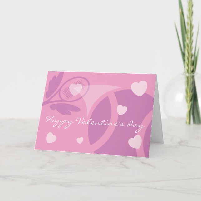 Tennis Valentines kort (Framsida)