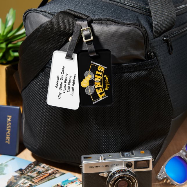 Tennis Vem? Bagagebricka (Fram & Baksida)