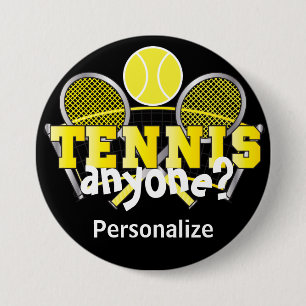 Tennis Vem? Gult Knapp