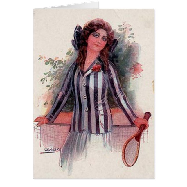 Tennis, vem som helst hälsningskort (Framsidan)