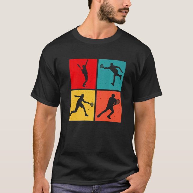 Tennis Vintage Retro Premium T Shirt (Framsida)