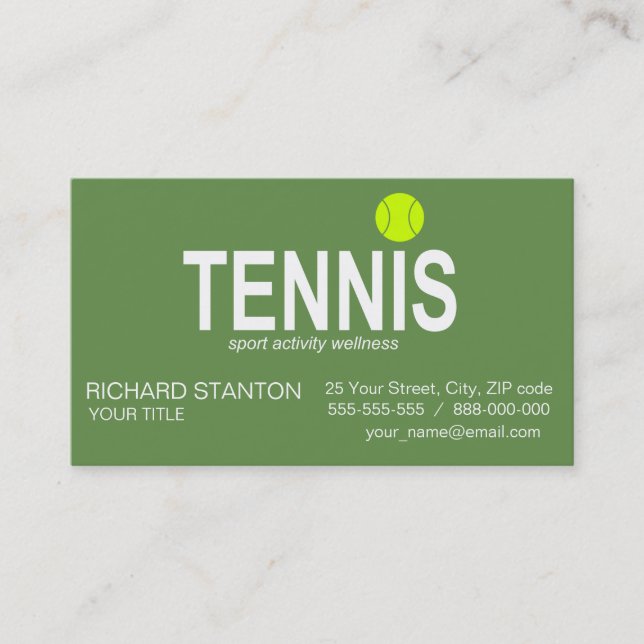Tennis Visitkort (Framsida)