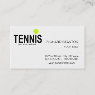 Tennis Visitkort