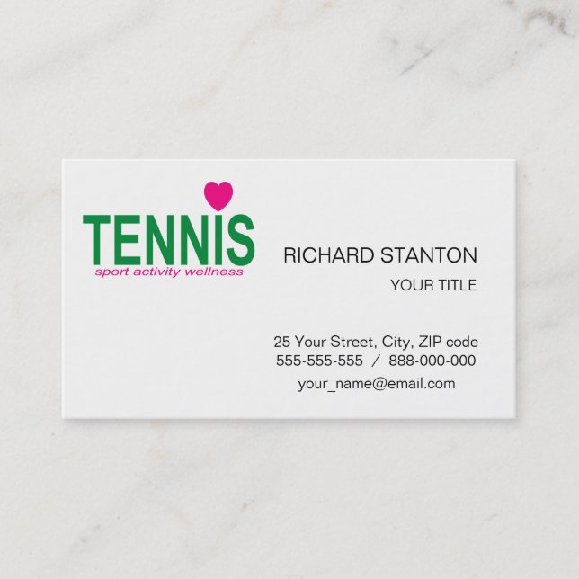 Tennis Visitkort (Framsida)