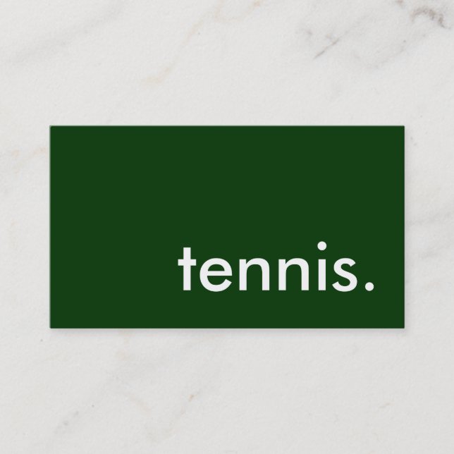 tennis. visitkort (Framsida)