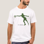 Tennis Volley Tee Shirt<br><div class="desc">Dam tennis-spelare som kör till volley vid tennis boll i en tennis-match</div>