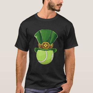 Tennis Wearing Hat St Patrick Day Sport Älskare Sh T Shirt