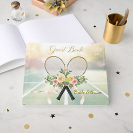Tennis Wedding Guest Book – Floral Racket  Gästböcker