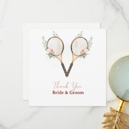 Tennis Wedding Thank You Card  Tack Kort