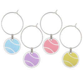Tennis Wine Glass Charm Berlock Vinglas