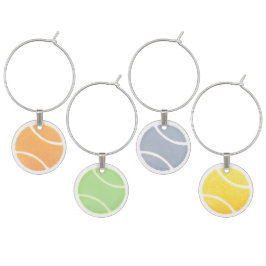 Tennis Wine Glass Charm Berlock Vinglas