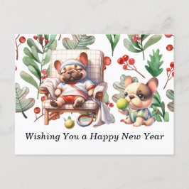 Tennis Wishing You a Gott nytt år Helg Vykort