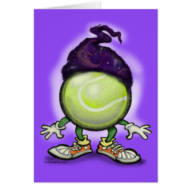Tennis Wizard Hälsningskort (Framsidan)