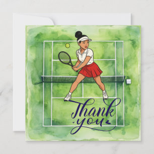 Tennis Woman Player spelar tennis Tack Kort