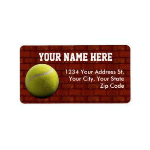 Tennisadressetiketter Adressetikett