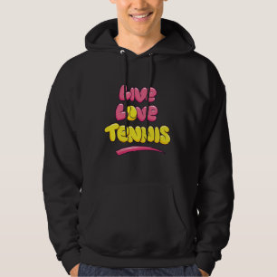 Tennisälskare som säger hoodie
