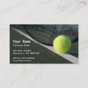 Tennisanvisning Visitkort