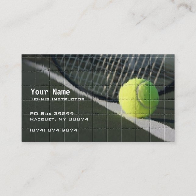 Tennisanvisning Visitkort (Framsida)