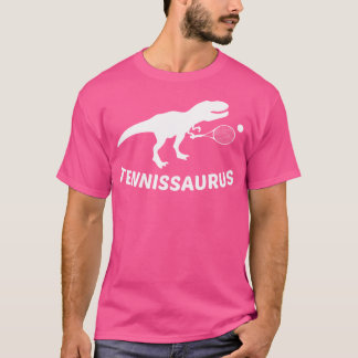 Tennisaurus Dinosaur Tennis Funny Racket Sports T Shirt