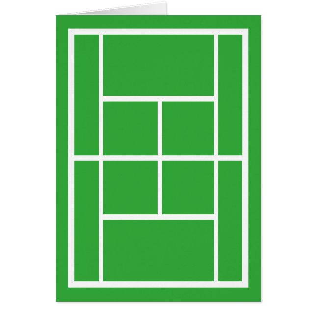 Tennisbana Hälsningskort (Framsidan)