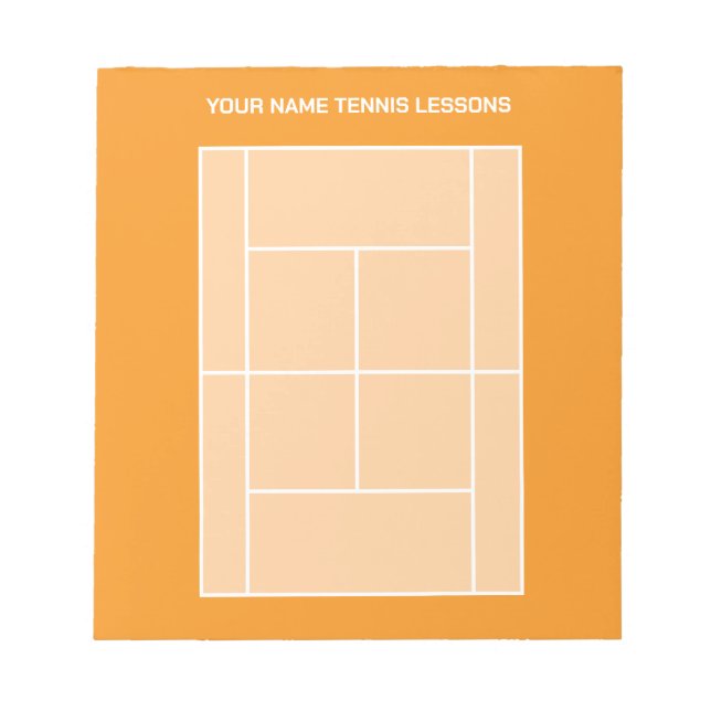Tennisbana layout anteckningsblock för spelande tr (Framsida)