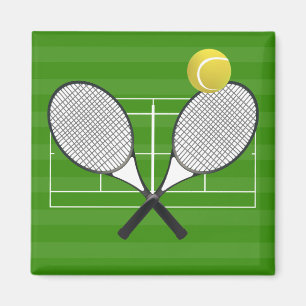 Tennisbana- & TENNISRACKET Magnet