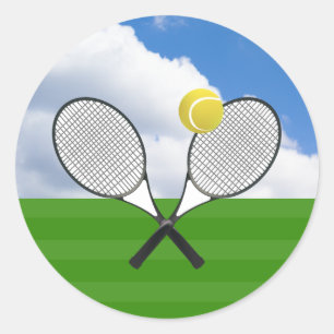 Tennisbana- & TENNISRACKET Runt Klistermärke