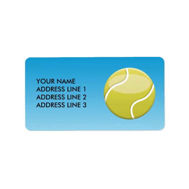 Tennisboll Adressetikett (Framsidan)