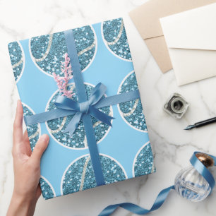 Tennisboll Blå tema för pojke baby shower Presentpapper