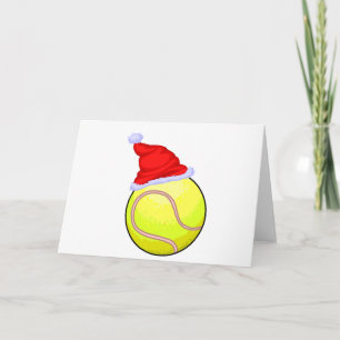 Tennisboll (den Santa hatten) Helgkort