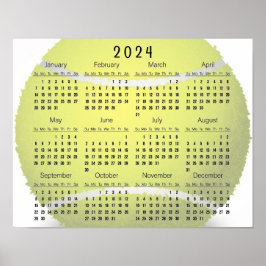 Tennisboll Design 2024 Kalender Affisch