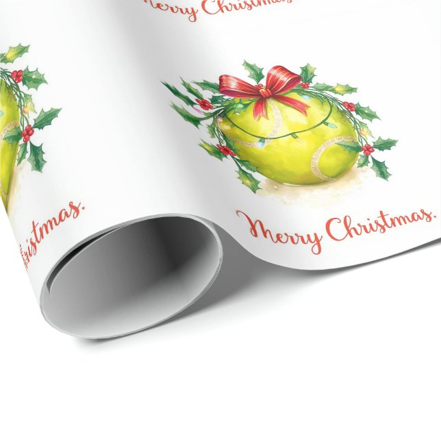 Tennisboll Jul  Presentpapper (Rullad Hörn)