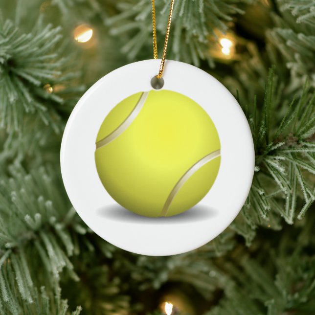 Tennisboll julgransprydnad keramik (Träd)