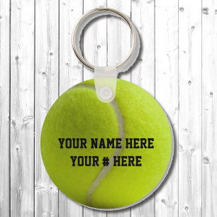 Tennisboll Keychain personifierar DIN KÄNDA Nyckelring