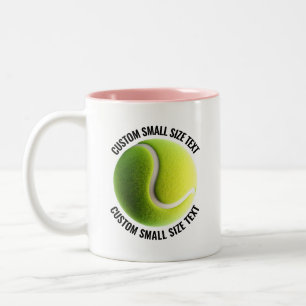 Tennisboll & Liten text ROSA 325ml Custom Två-Tonad Mugg