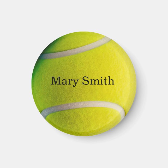 Tennisboll med ditt namn  magnet (Framsidan)