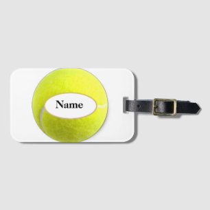 tennisboll med ditt namn på den bagagebricka