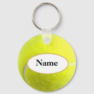 tennisboll med ditt namn på den nyckelring